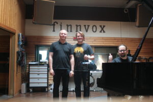 Producer Timo Luukkanen, Jussi & Mika Latvala @ Finnvox-studios.